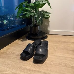 Steve Madden Black Women's Slide Heels